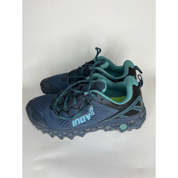 inov 8 Blue Synthetic Athletic Gym Running Lace Up Shoes Women Sz 9M US/40EU - Picture 3 of 12